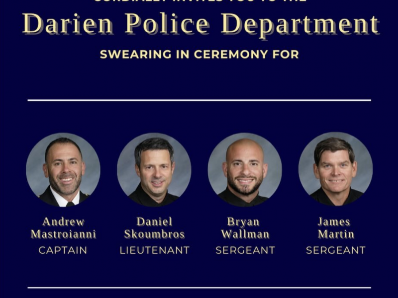 Promotions Darien Police Swearing In